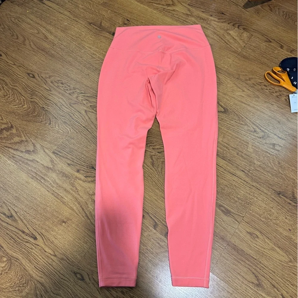 Lululemon coral Pink Leggings size 10 sports run yoga